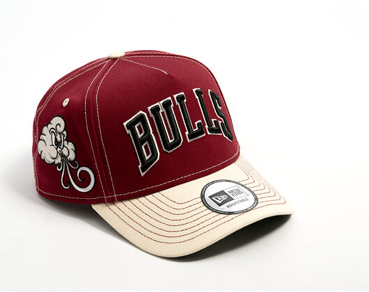 Kšiltovka New Era - NBA City Icon 9FORTY A-Frame - Chicago Bulls - Cardinal / Cream