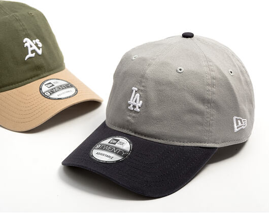 Kšiltovka New Era - MLB Mini Logo Washed Contrast 9TWENTY - LA Dodgers - Grey / Navy