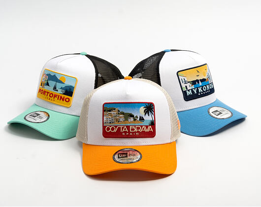 Kšiltovka New Era - Branded Location Patch 9FORTY A-Frame Trucker - Orange