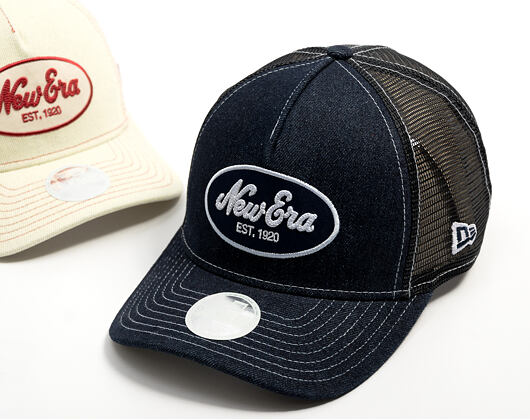 Dámská Kšiltovka New Era - Branded Denim Oval Logo 9FORTY M-CROWN A-Frame Trucker - Navy