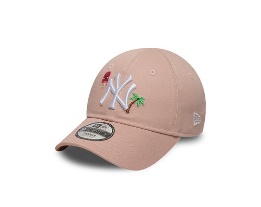 Dětská Kšiltovka New Era - MLB Summer Icon 9FORTY - NY Yankees - Pink Rouge / White