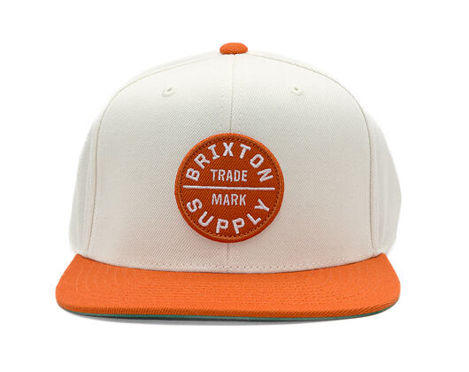 Kšiltovka Brixton - Oath Iii Snapback - Off White/Burnt Orange