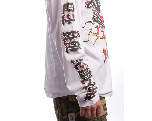 Triko s dlouým rukávem Ed Hardy - 1971 Tattoo Eagle Graphic  - Bright White