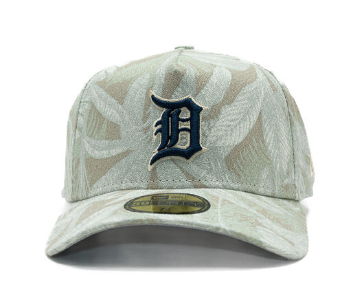 Kšiltovka New Era - MLB Three Looms "Leafy Palm" 59FORTY A-Frame - Detroit Tigers - Stone