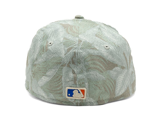Kšiltovka New Era - MLB Three Looms "Leafy Palm" 59FORTY A-Frame - NY Mets - Stone