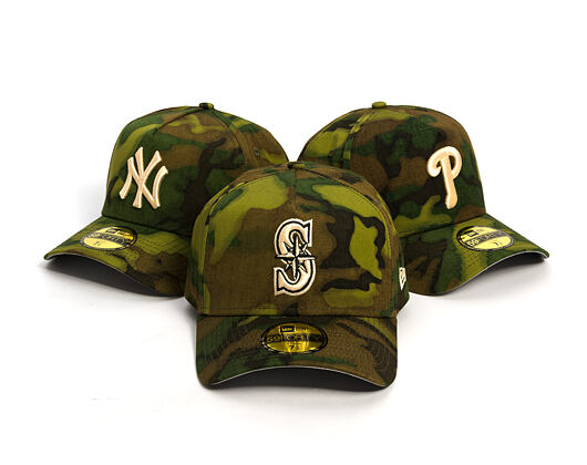 Kšiltovka New Era - MLB Ripstop Camo 59FORTY - Seattle Mariners - Woodland Camo