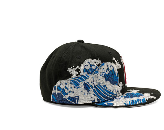 Kšiltovka New Era - MLB "Tidal Wave" 59FIFTY - Anaheim Angels - Black