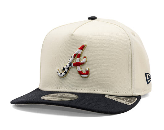 Kšiltovka New Era - MLB "American Flag" 9FIFTY - Atlanta Braves - Chrome White