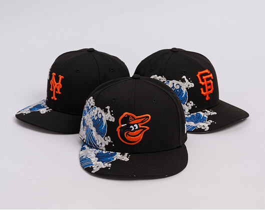 Kšiltovka New Era - MLB "Tidal Wave" 59FIFTY - Baltimore Orioles - Black