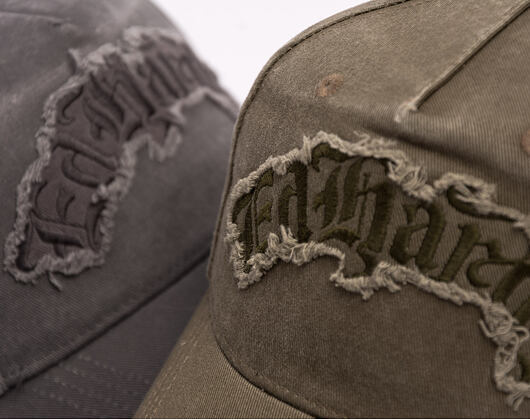Kšiltovka Ed Hardy - Distressed Gothic 6 Panel Cap - Olive