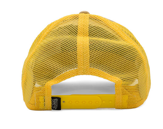 Kšiltovka Von Dutch - Baseball Cap - California Patch - Tan / Yellow