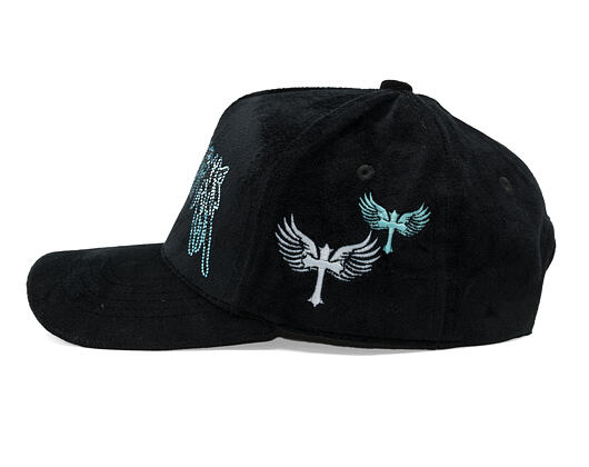 Kšiltovka Reflection Luxury New Angel Cap - Black Baby Blue Script
