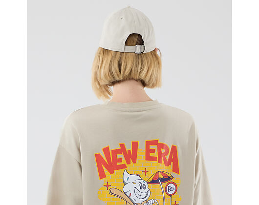 Triko New Era - Branded Food Character Oversized Tee - Stone