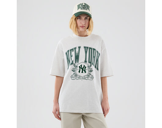 Triko New Era - MLB Arch Graphic Oversized Tee - NY Yankees - Heather Grey