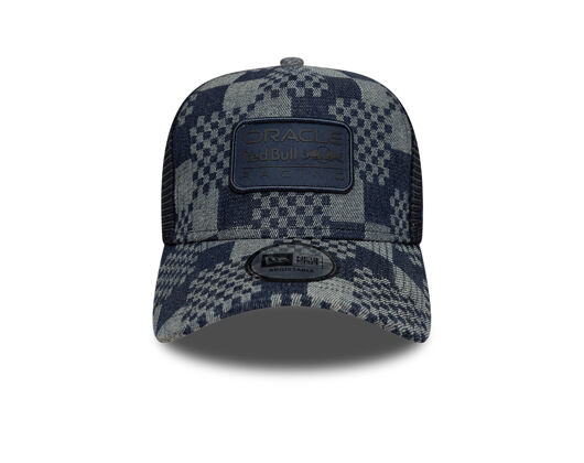 Kšiltovka New Era - F1 Pattern Denim 9FORTY A-Frame Trucker - RED BULL F1 - Navy Blue