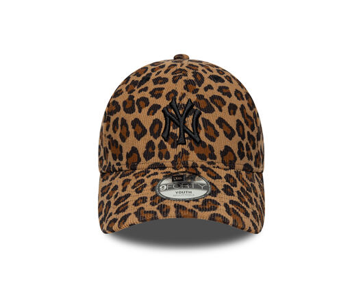 Dětská Kšiltovka New Era - MLB Leopard Cord 9FORTY - NY Yankees - Stone / Black