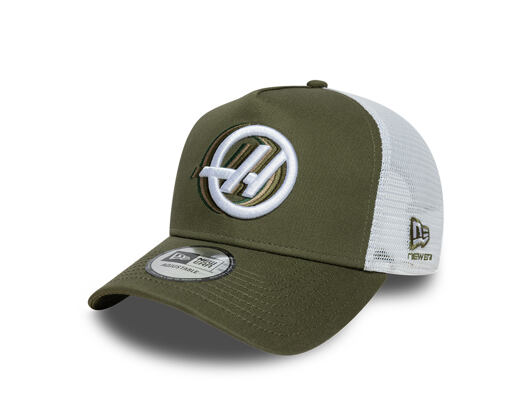 Kšiltovka New Era - F1 Seasonal 9FORTY A-Frame Trucker - HAAS F1 - New Olive