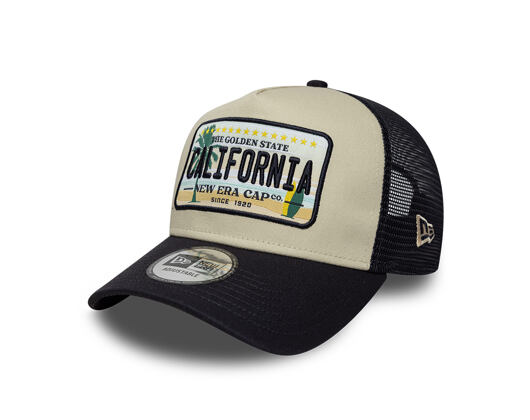 Kšiltovka New Era - Branded Licence Plate 9FORTY A-Frame Trucker - Navy / Stone