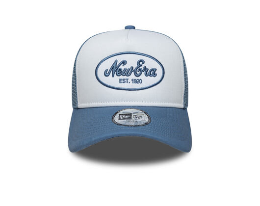 Dětská Kšiltovka New Era - Branded Oval Patch 9FORTY A-Frame Trucker - Blue / White