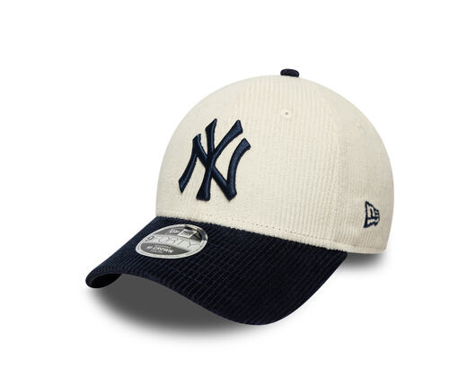 Dětská Kšiltovka New Era - MLB Cord 9FORTY M-CROWN - NY Yankees - Cream / Navy