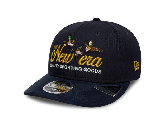 Kšiltovka New Era - Branded Suede Pre-Curved 9FIFTY - Navy
