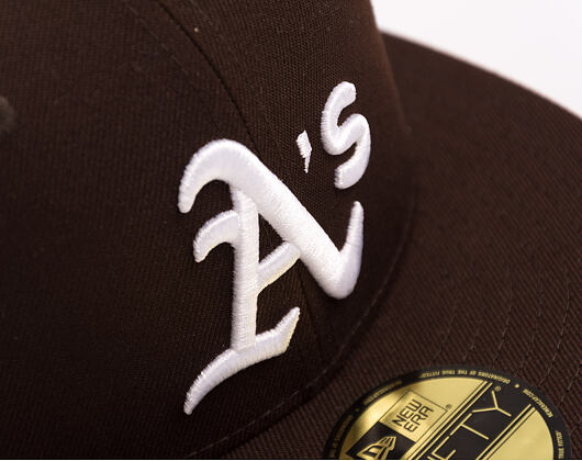 Kšiltovka New Era - MLB Seasonal 59FIFTY - Oakland Athletics - Burnt Wood - Brown