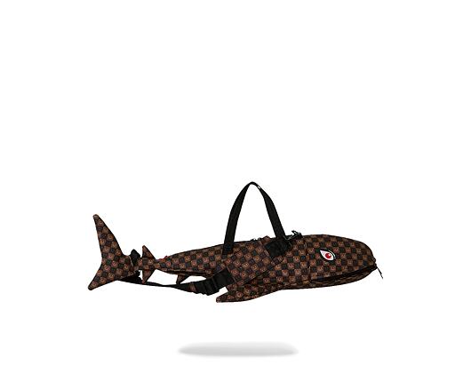 Taška Sprayground - Sharks In Paris Wtf Bubble Brown Check Shark Duffle