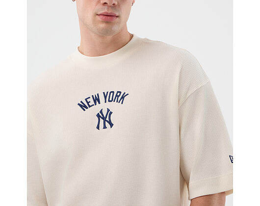 Triko New Era - MLB Waffle Box Tee - NY Yankees - Off White
