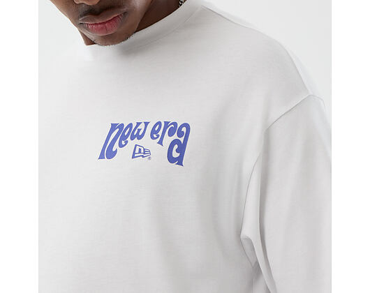 Triko New Era - Branded PIzza Time Graphic Oversized Tee - White