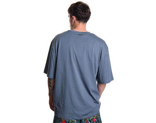 Triko Ed Hardy - Mens Dragon City Diamante Graphic Relaxed T-Shirt - Blue