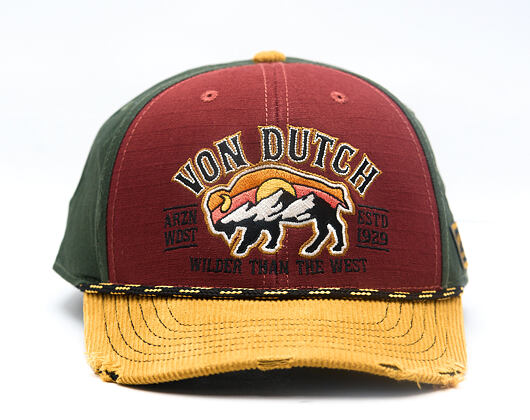 Kšiltovka Von Dutch - Semi Curve - Embroidery Premium - Red / Green