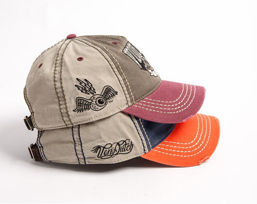 Kšiltovka Von Dutch - Baseball - Embroidery - Red / Green