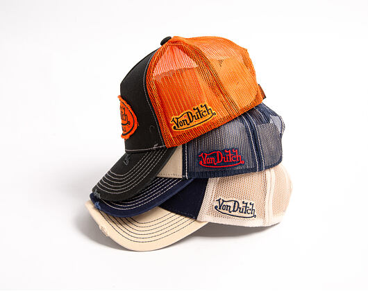 Kšiltovka Von Dutch - Baseball - Vintage Distressed - Orange / Navy