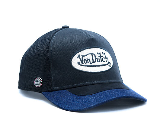 Kšiltovka Von Dutch - Trucker - Denim Visor Patch Premium - Black / Navy