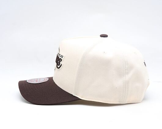 Kšiltovka Mitchell & Ness - NBA Brown And Cream Pro Snapback - Los Angeles Lakers - Cream