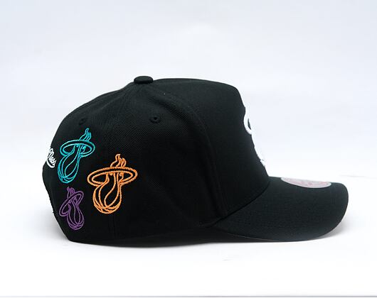 Kšiltovka Mitchell & Ness - NBA 404 Club Neon Pro Snapback - Miami Heat - Black