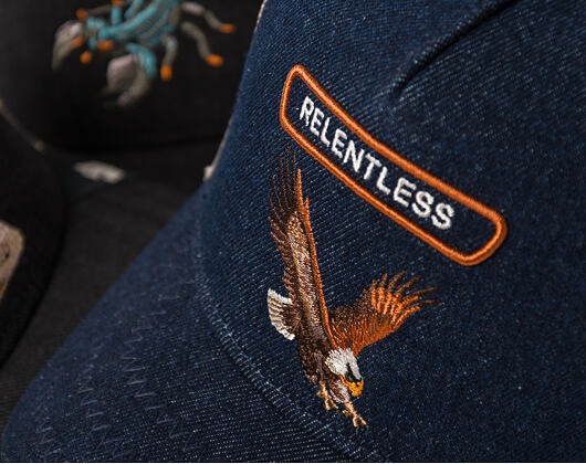 Kšiltovka Goorin - Represent Denim Rocker - Eagle - Blue Denim