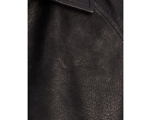 Bunda Karl Kani - Signature PU Leather Bomber Jacket - Black
