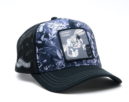 Kšiltovka Capslab - Looney Tunes Trucker - Bugs Bunny Toon Print - Navy / Black