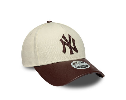 Dámská Kšiltovka New Era - MLB Fabric Mix 9FORTY M-CROWN - NY Yankees - Cream / Brown