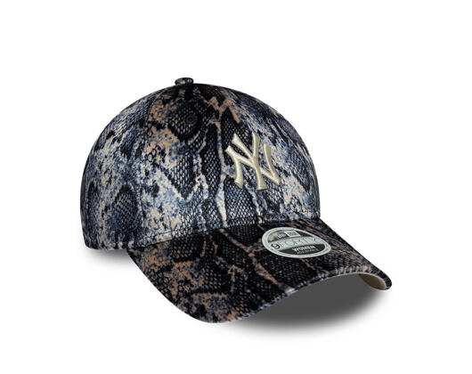 Dámská Kšiltovka New Era - MLB Snake Print 9FORTY - NY Yankees - Black / Blush Pink