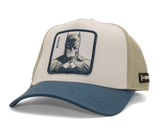 Kšiltovka Capslab - Batman Trucker - Dark Knight Sketch - Off White / Blue