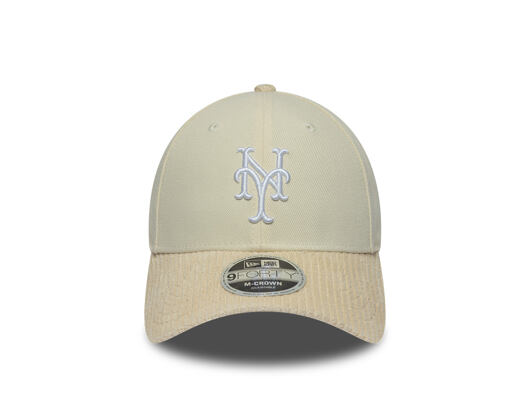Kšiltovka New Era - MLB Cord Visor 9FORTY M-CROWN - NY Mets - Cream