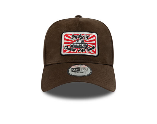 Kšiltovka New Era - Branded Moto Patch Pu 9FORTY A-Frame - Chestnut Brown