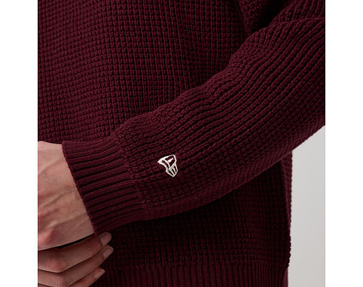 Mikina New Era - MLB Waffle Knit Crew - NY Yankees - Maroon