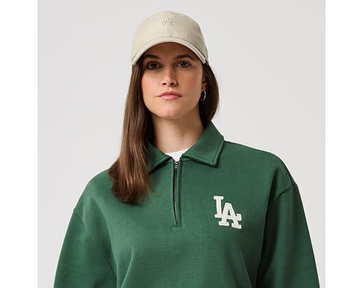 Mikina New Era - MLB Quarter Zip - LA Dodgers - Cilantro Green
