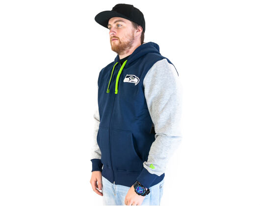 Mikina s kapucí New Era NFL Team Seattle Seahawks Full Zip Hoody Blue