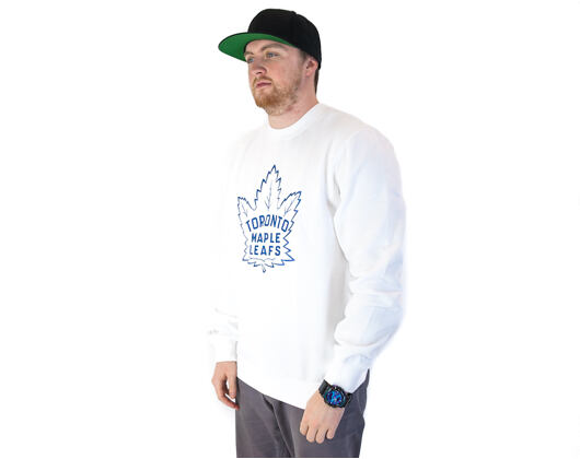 Mikina Mitchell & Ness Toronto Maple Leafs Team Logo Crewneck White