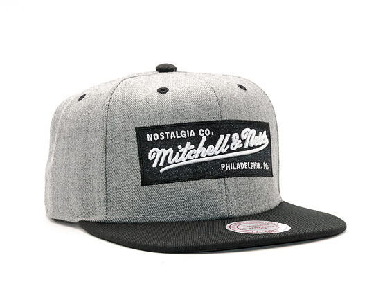 Kšiltovka Mitchell & Ness 2 Tone Label Grey/Black Snapback