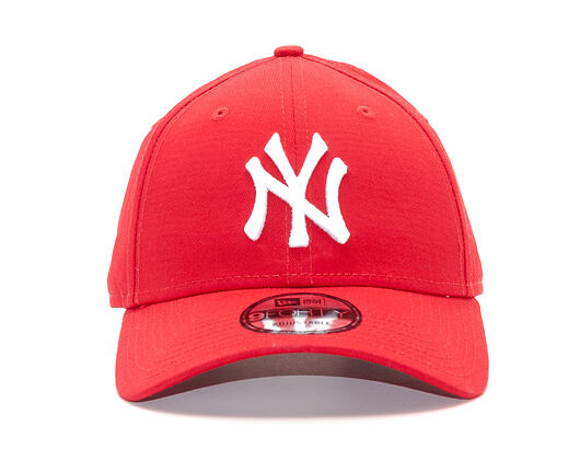 Kšiltovka New Era 9FORTY MLB League Basic New York Yankees Strapback Scarlet / White